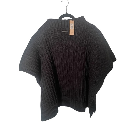 Rebecca Minkoff NWT Knit Poncho in Black Women’s OneSize Fits Most. - Picture 1 of 8